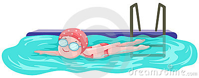 400x157 Person Swimming Clipart