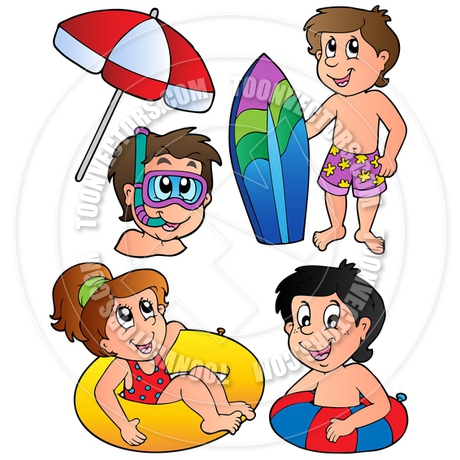 460x460 Cartoon Swimming Kids Collection By Clairev Toon Vectors Eps