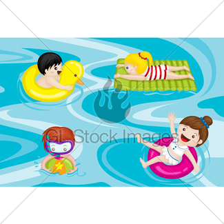 325x325 Children's Inflatable Swimming Pool Gl Stock Images