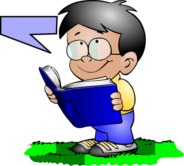 600x544 Boy Readingtalking Clip Art