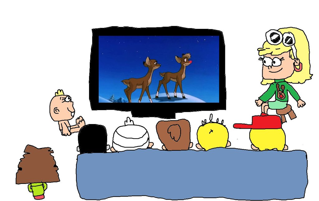 1024x648 Loud Kids Watching Rudolph The Movie By Simpsonsfanatic33
