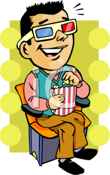 220x350 Clipart Watching Movies Collection