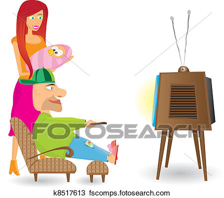 450x398 Clipart Of Three Kids Watching The Sunset K18360894
