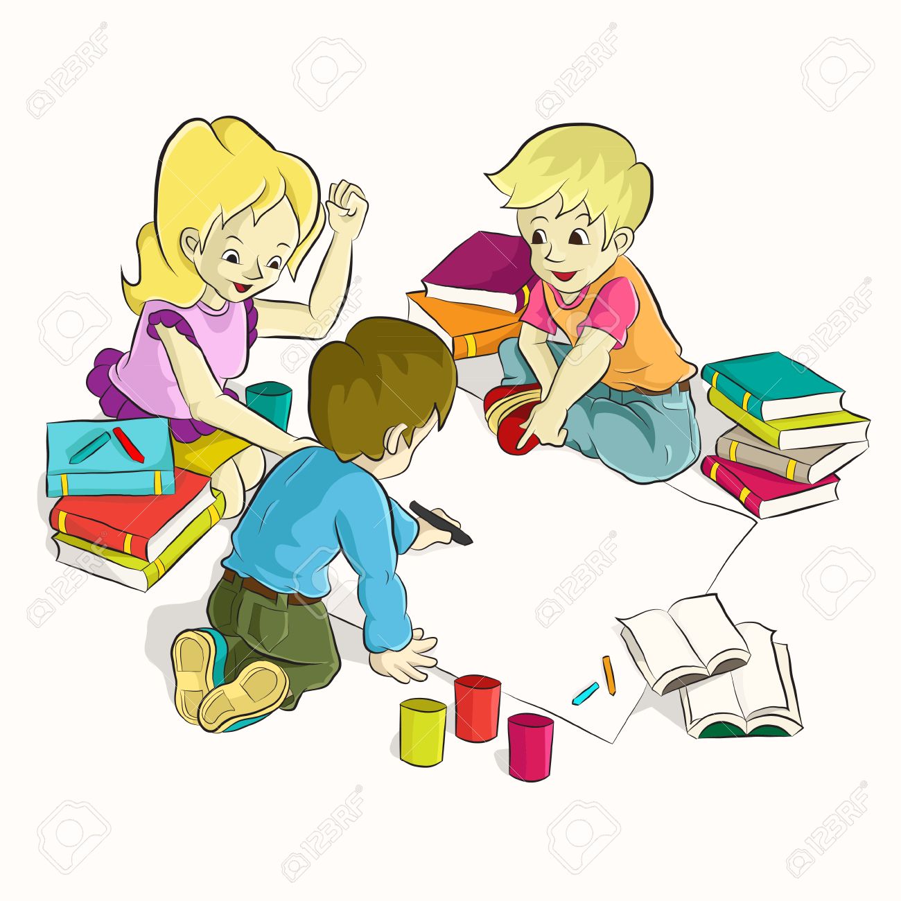 Kids Working Together Clipart Free Download On Clipartmag