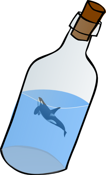 360x592 Bottled Glass With Killer Whale Clip Art