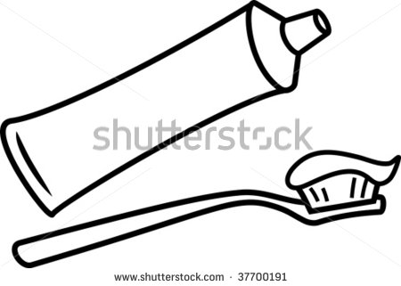 450x321 Black And White Toothbrush Clipart