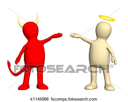 450x357 Stock Illustration Of Angel And Devil