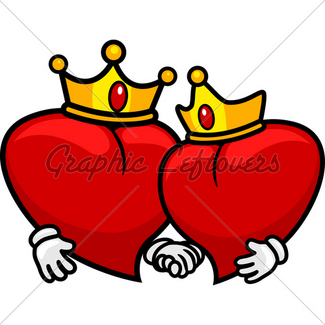 325x325 King And Queen Of Hearts Gl Stock Images