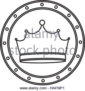 300x320 Crown Inside Seal Stamp Icon. Royal King Queen And Luxury Theme