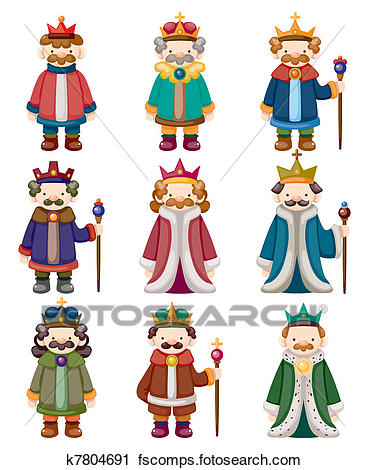 369x470 Clipart Of Cartoon King Icons Set K7804691