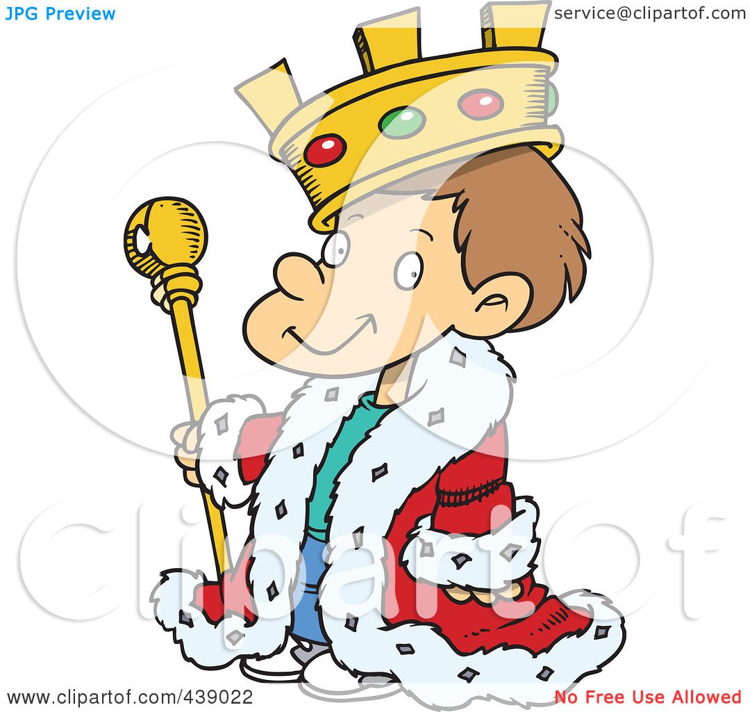 1080x1024 Royalty Free (Rf) Clip Art Illustration Of A Cartoon King Boy By