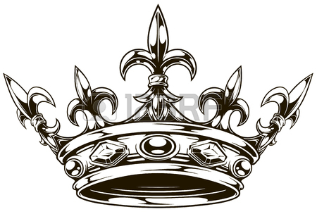 450x304 Graphic Brown Human Skull With Royal Lily King Crown And Diamonds