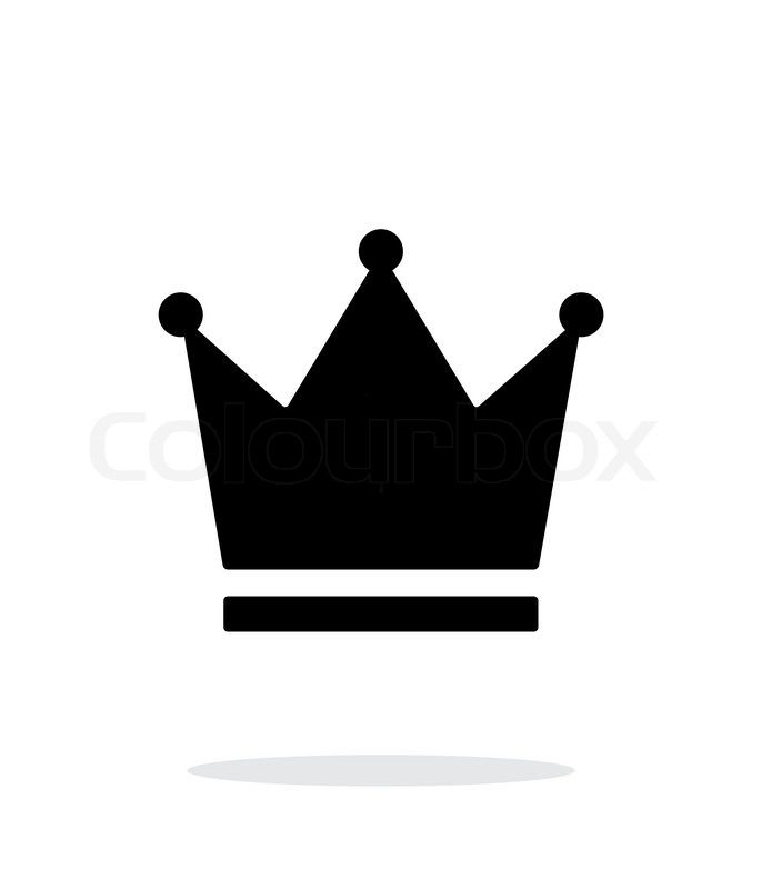 686x800 Crown King Icon On White Background. Vector Illustration. Stock