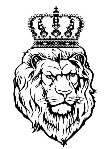 363x480 21 Best Lion With Crown Tattoo Drawings Images