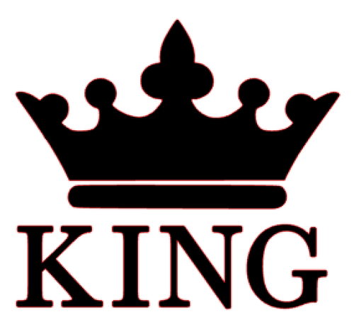 500x475 King Crown Vinyl Transfer (Black)