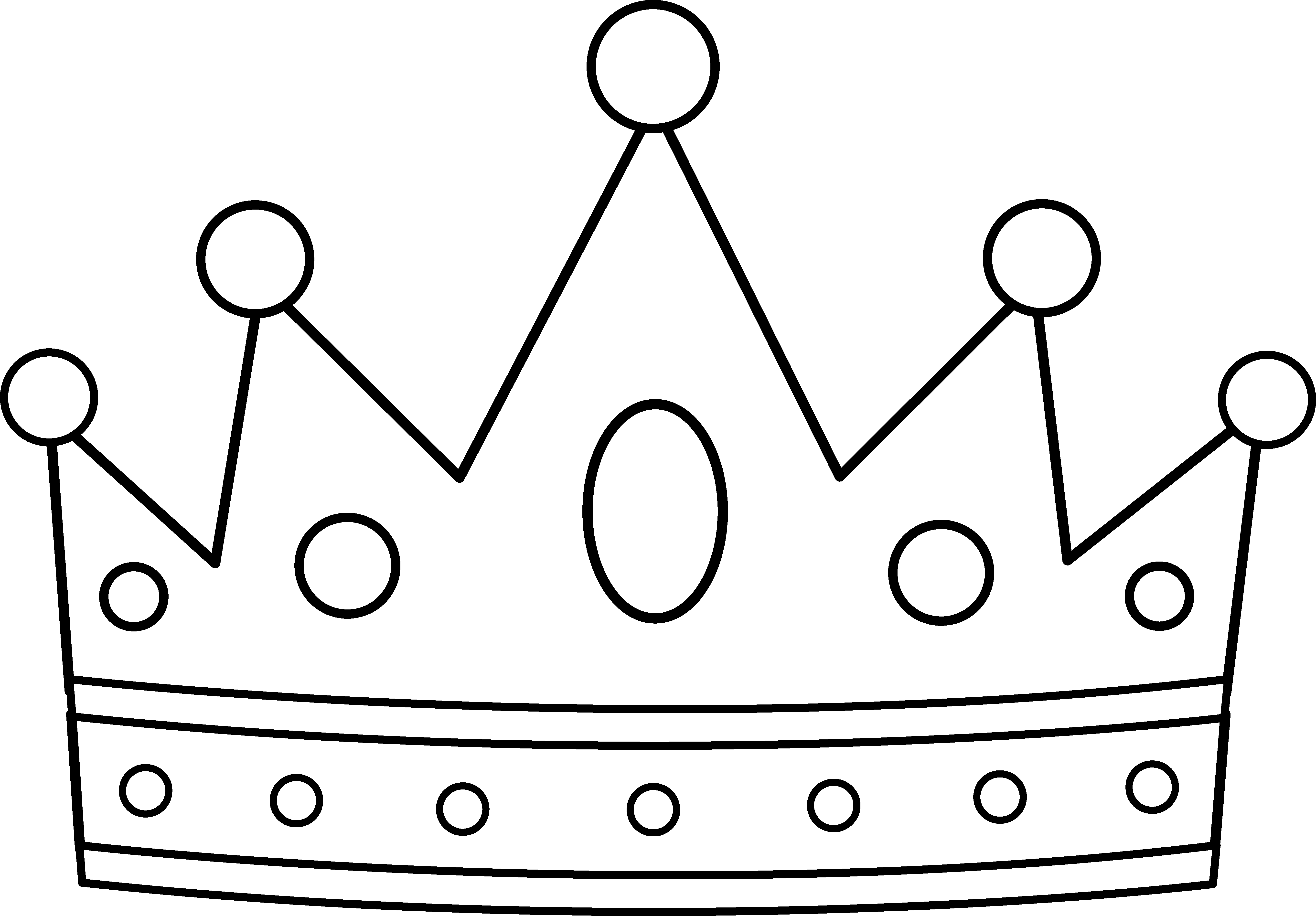 5387x3750 Royal Crown Coloring Page