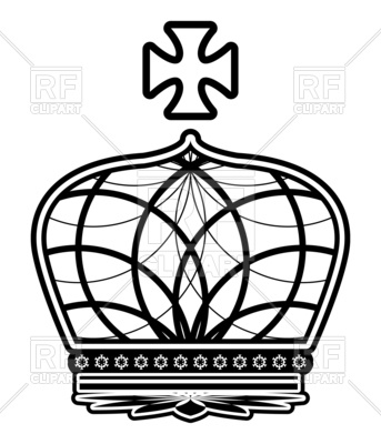 343x400 Royal Crown Outline Royalty Free Vector Clip Art Image
