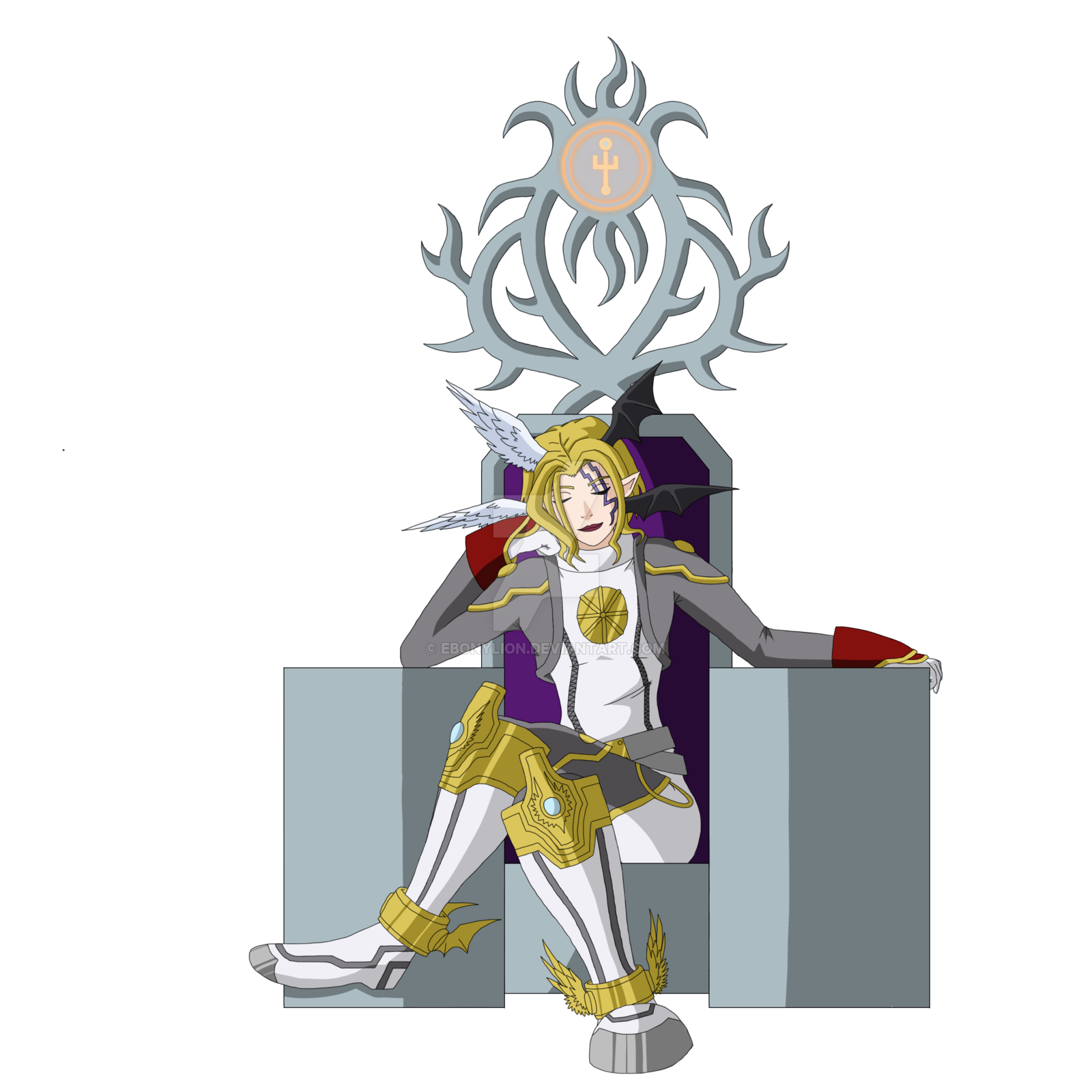 1600x1600 The King His Throne By Ebonylion