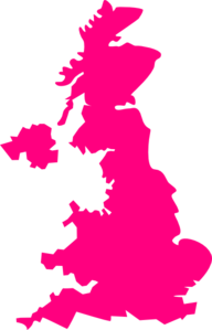 192x299 United Kingdom Pink Map Uk Clip Art