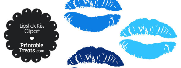 610x229 Kiss Clipart Blue