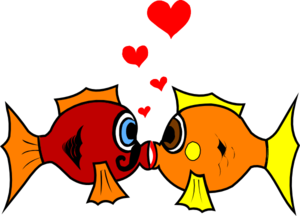 300x216 Kissing Fish Clip Art