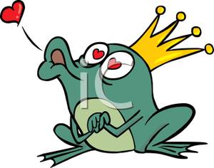 300x236 Picture A Frog Wearing A Crown Making A Kissy Face