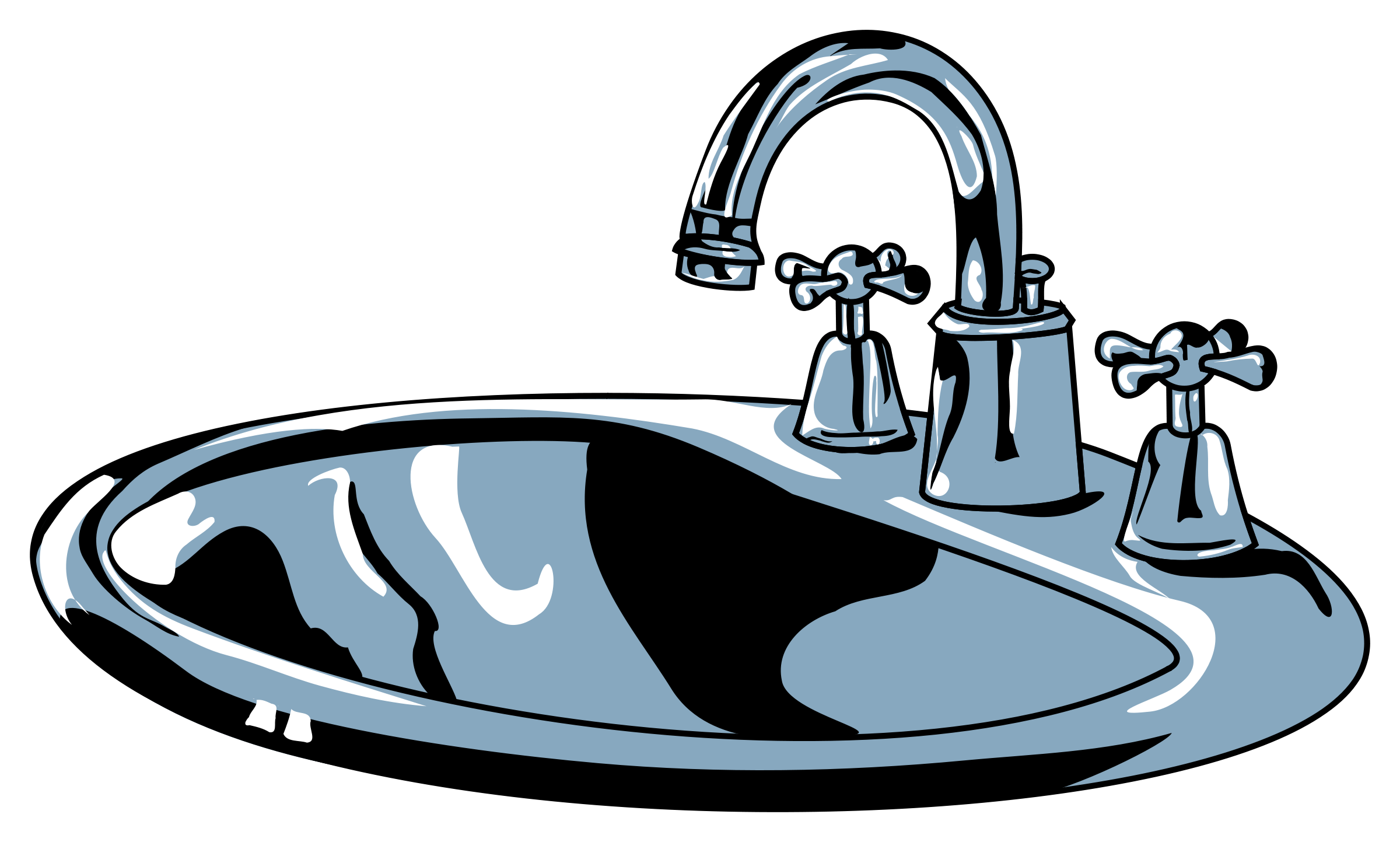 2400x1443 Kitchen Sink Clip Art