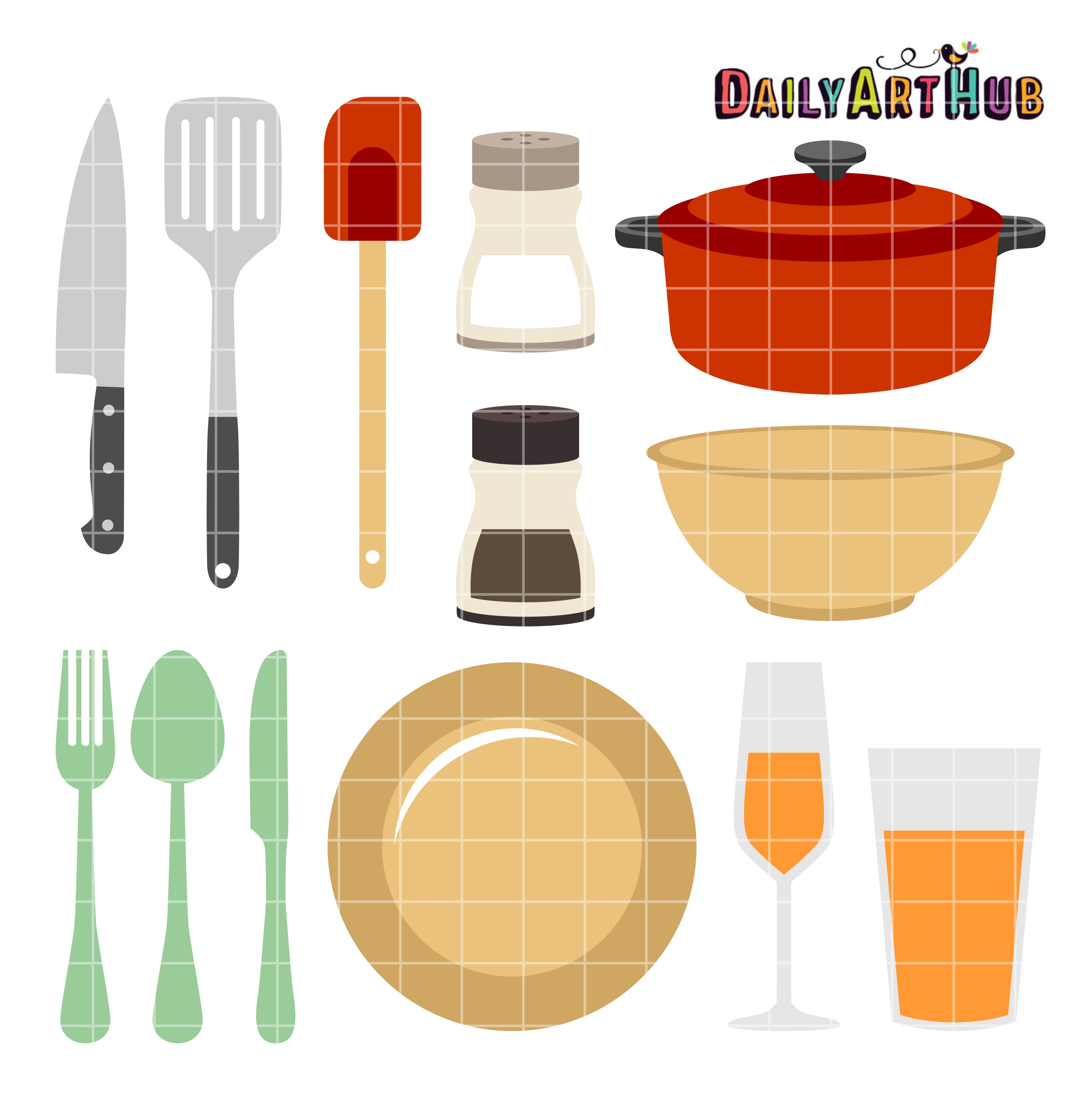 2664x2670 Kitchen Things Clip Art Set Daily Art Hub