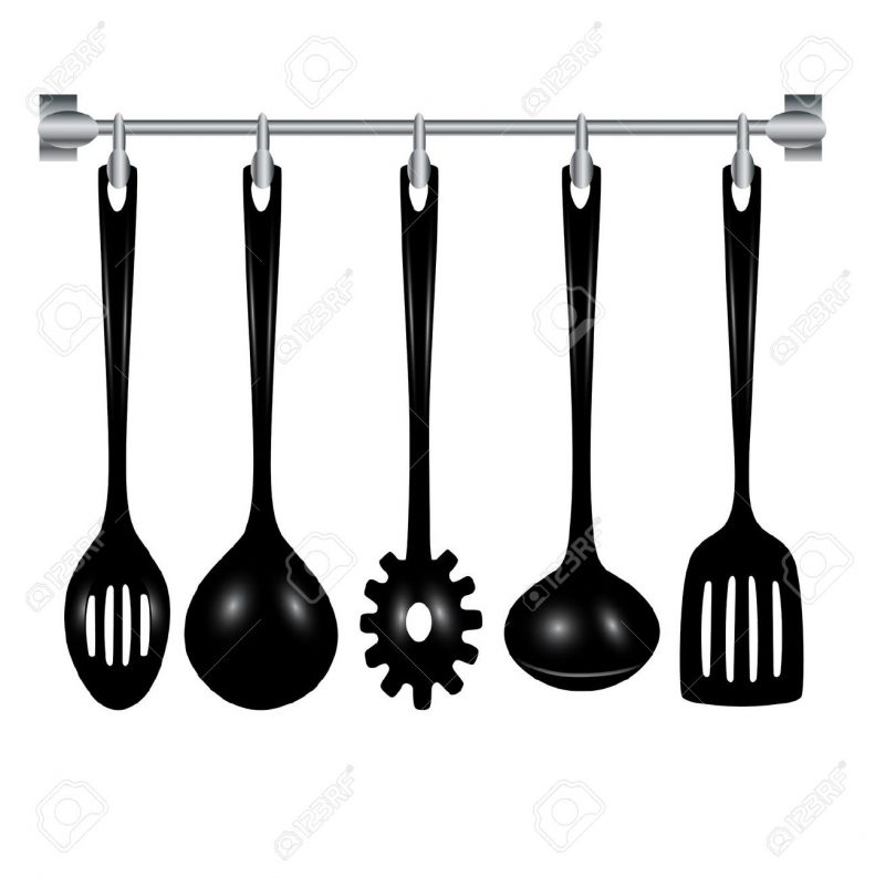 791x794 Kitchen Stunning Kitchen Utensils Clipart Black And White Vector