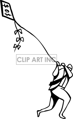 250x408 Kite Outline Clipart