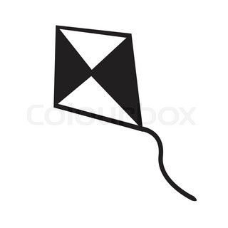 320x320 The Kite Icon. Kite Symbol. Flat Vector Illustration Stock