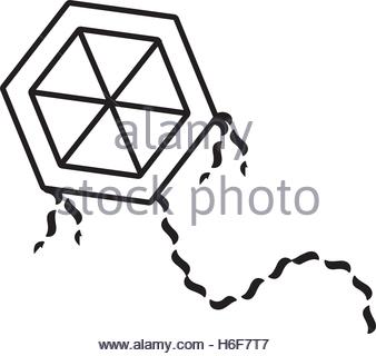 338x320 Beautiful Kite Flying Isolated Icon Vector Illustration Design