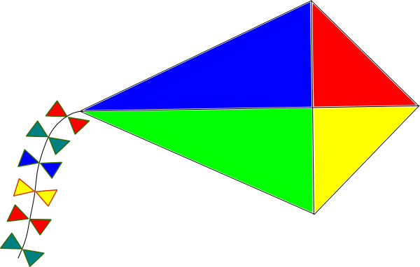 600x382 Rainbow Kite Clip Art