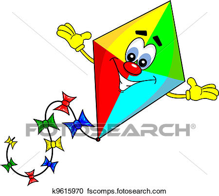 450x404 Clipart Of A Cartoon Kite K9615970