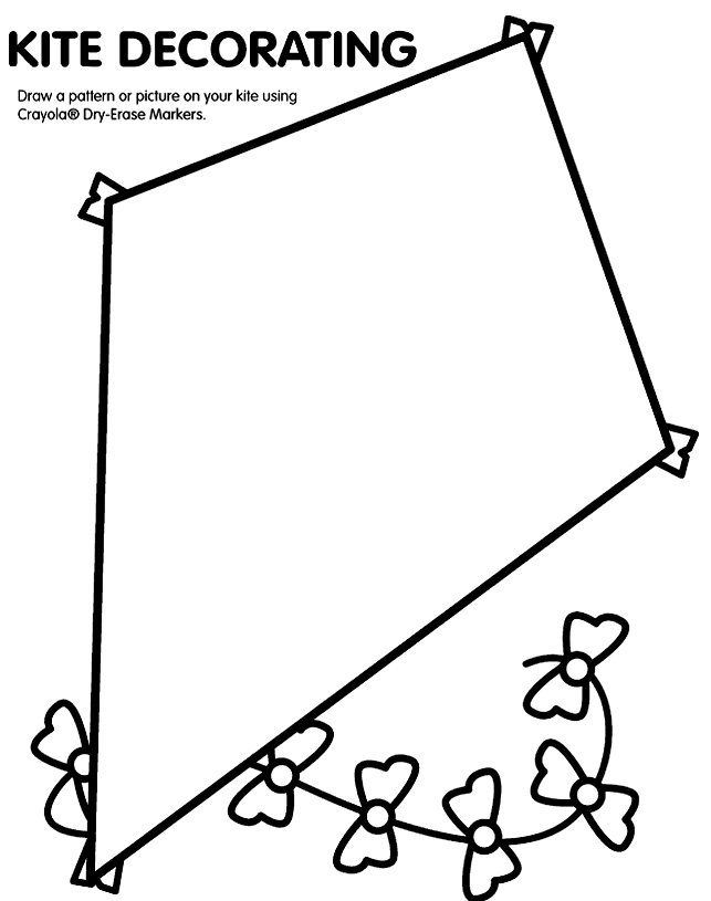 643x815 Kite Coloring Page