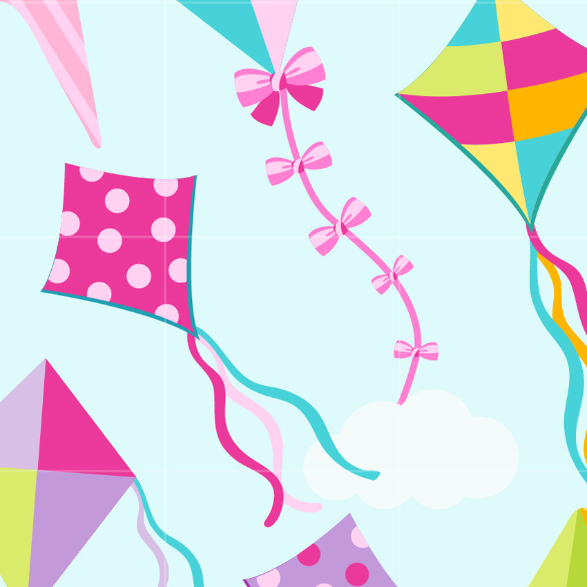 850x850 Kite Digital Vector Clip Art Kite On The Sky Clipart Design