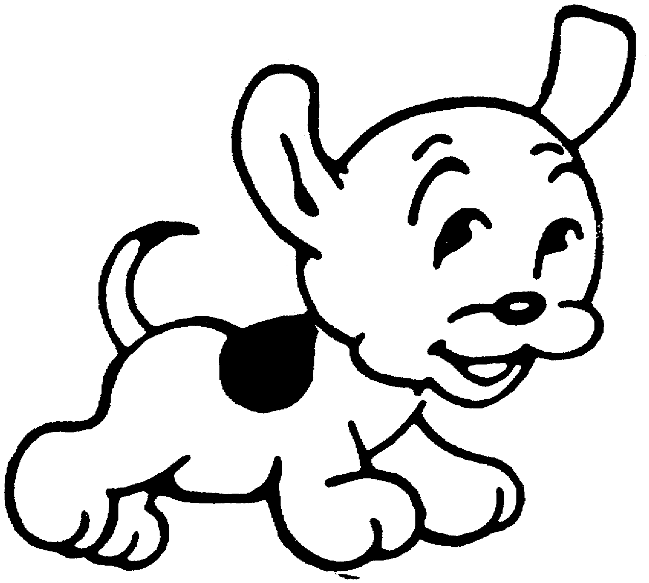 1272x1142 Puppy Clipart Black And White