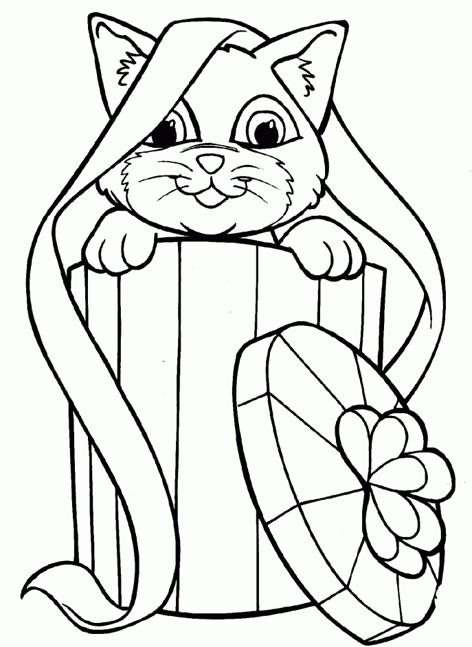 687x941 Coloring Pages Kitten Coloring Pages Free Kitten Coloring Pages
