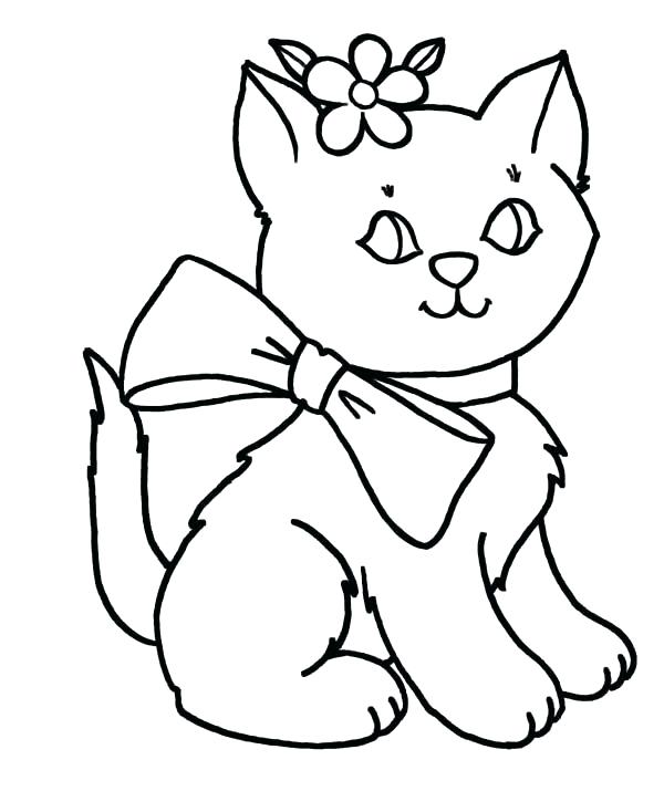 600x734 Free Puppy And Kitten Coloring Pages Of Sonic Kitty Cat Color