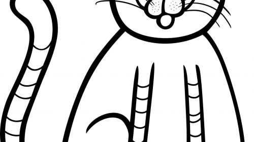 500x280 Kitten Coloring Pages Beautiful Cute Kitten Coloring Page