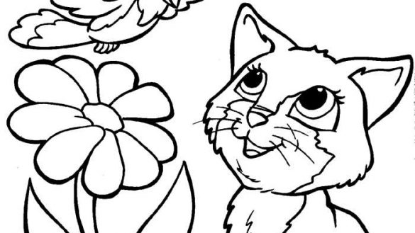 585x329 Kitten Pictures To Color Coloring Page We Are All Magical Baby