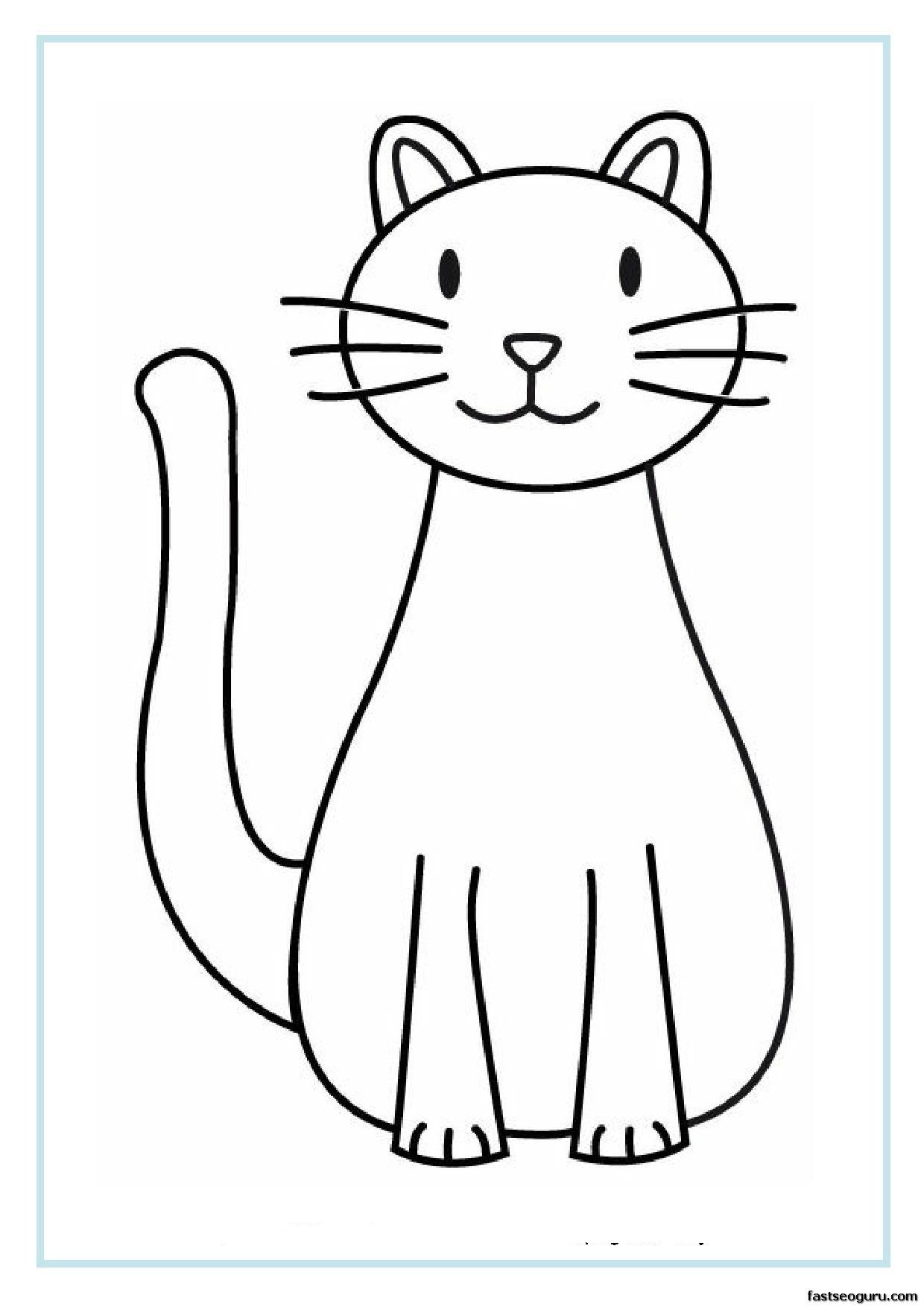 1240x1754 Simple Kitten Coloring Page Simple Colorings