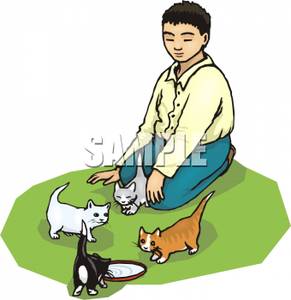 291x300 Feed Kitten Clip Art Cliparts
