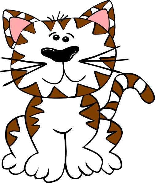 504x594 Kitten Brown And White Clip Art