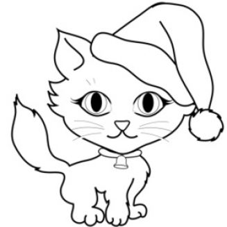 327x327 Kitten Clipart Black And White Clipart Panda