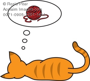 300x273 Sleeping Kitty Cat Dreaming About Playing With A Ball Of Yarn