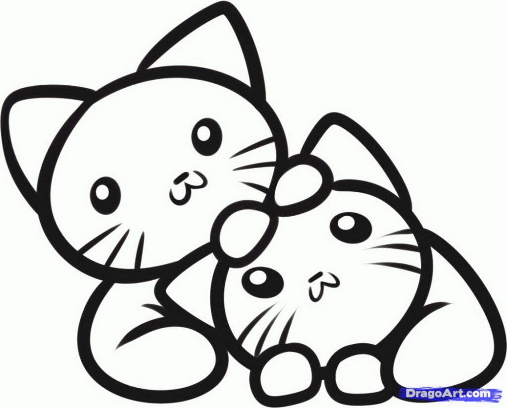 1024x823 Cute Kitty Coloring Pages