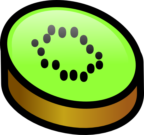 600x562 Kiwi Fruit Slice Clip Art