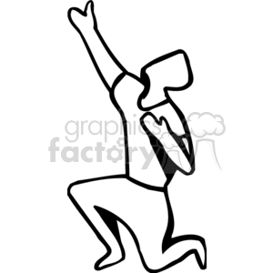 300x300 Royalty Free A Black And White Image Of A Man On One Knee 155800