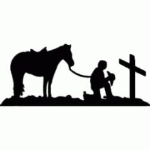 220x220 Religious Silhouette Clip Art Cowboy Kneeling